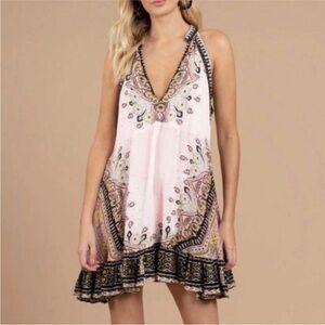 NWT Free People - Steal the Sun Woven Printed Tunic Dress in Cream Combo